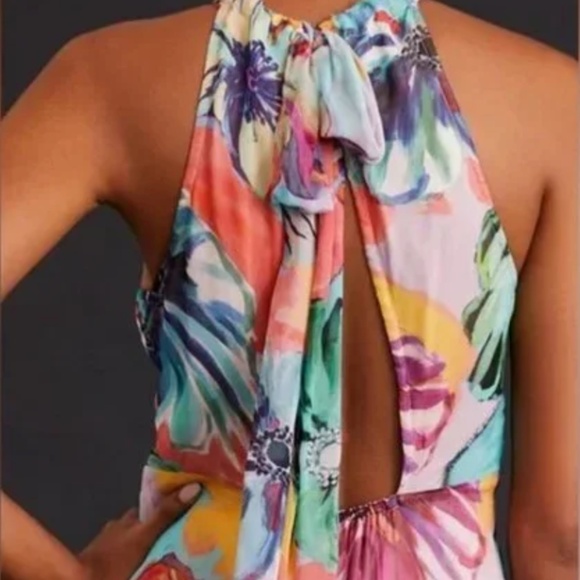 Maeve by Anthropologie - Halter Floral Midi Dress, size LP (large petite) - Picture 4 of 4